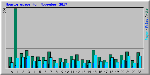 Hourly usage for November 2017