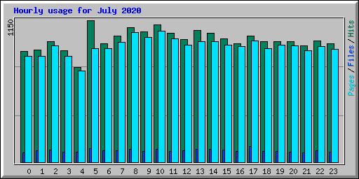 Hourly usage for July 2020