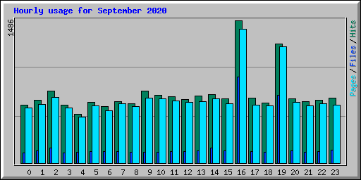 Hourly usage for September 2020