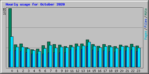 Hourly usage for October 2020